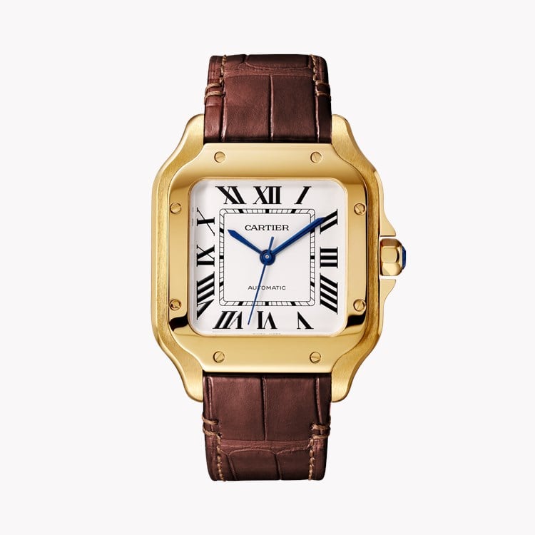 Cartier Santos de Cartier Medium, Silver Dial, Roman Numerals_2