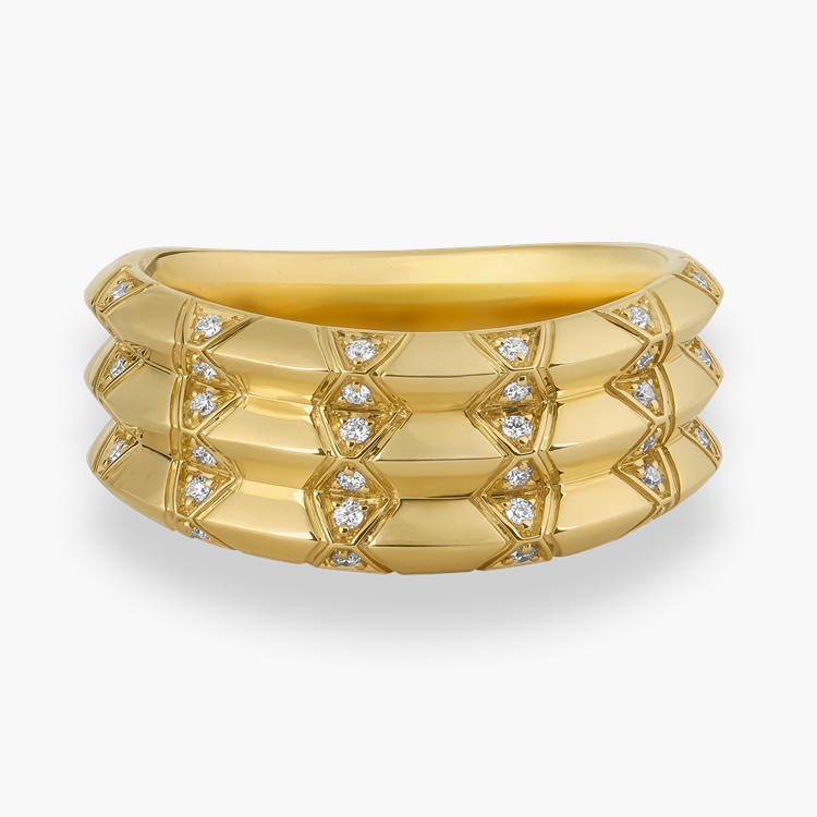 Origins 0.26ct Diamond Set Three Row Ring Brilliant cut, Claw set_2