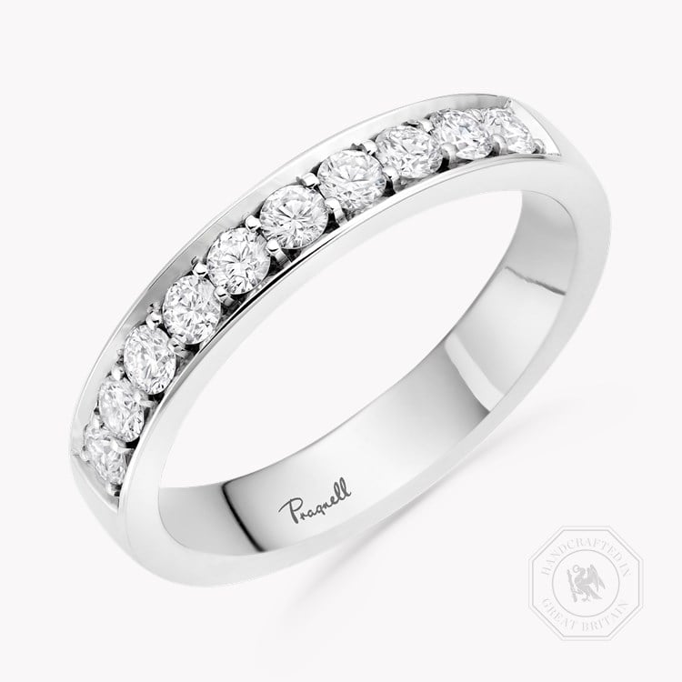 Brilliant Cut Diamond Half Eternity Ring Brilliant Cut, Half Eternity, Thread Set_1