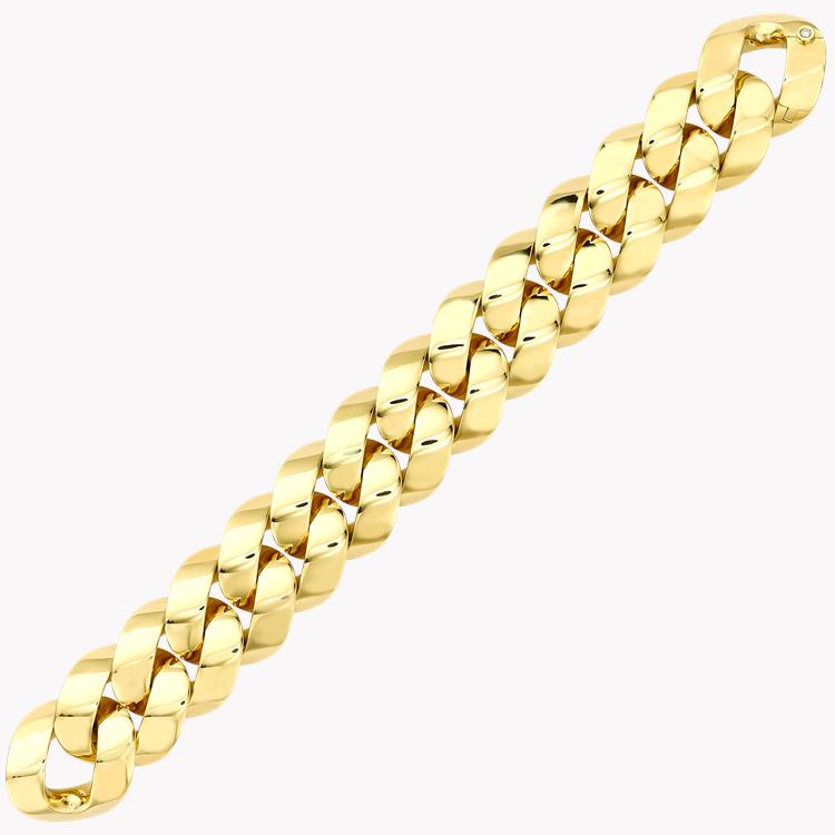 Cuba Large Chain Bracelet in Yellow Gold _2