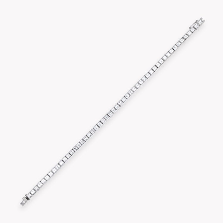Art Deco carré cut diamond line bracelet Carré cut, Channel set, French Hallmark._2