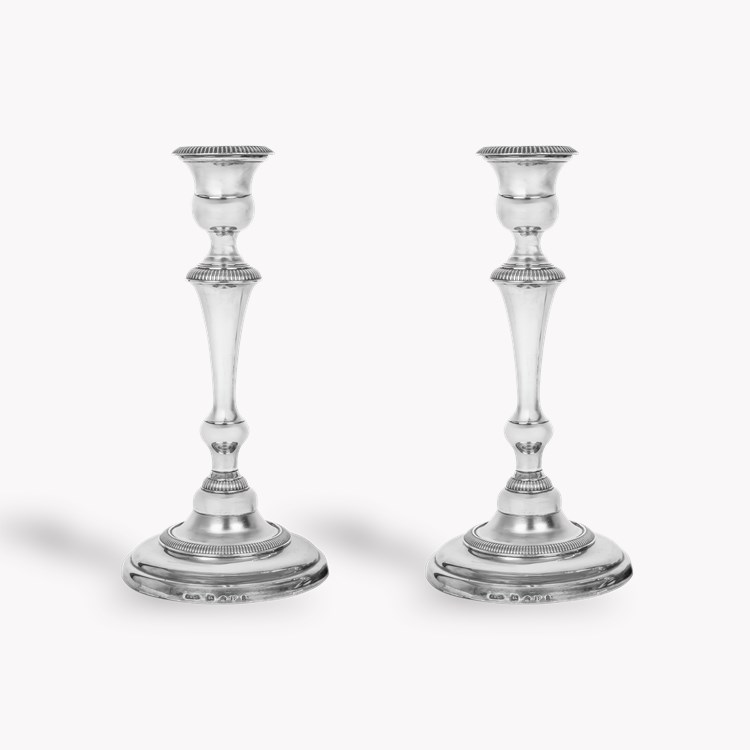 Silver George III Pair of Candlesticks Hallmarked Sheffield_3