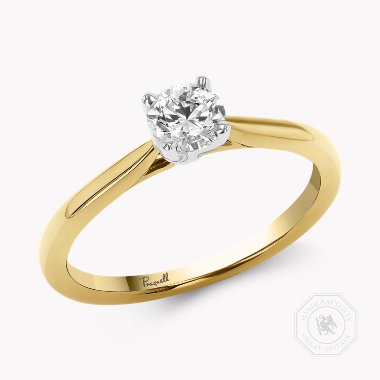 Gaia 0.40ct Diamond Solitaire Ring   in 18ct Yellow Gold and Platinum