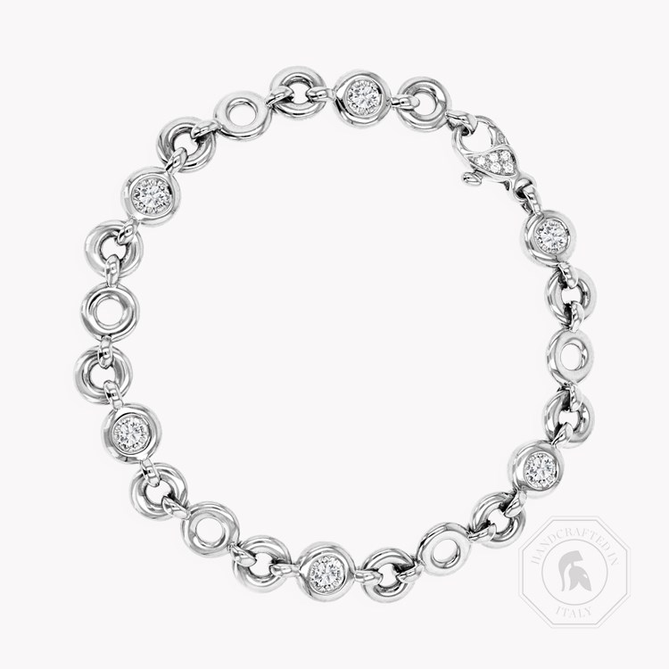 RockChain Six Stone Diamond Bracelet Brilliant Cut, Rubover Set_1