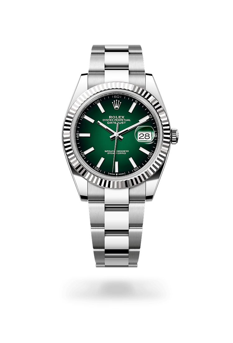 Datejust 41, Oyster, 41 mm, Oystersteel and white gold