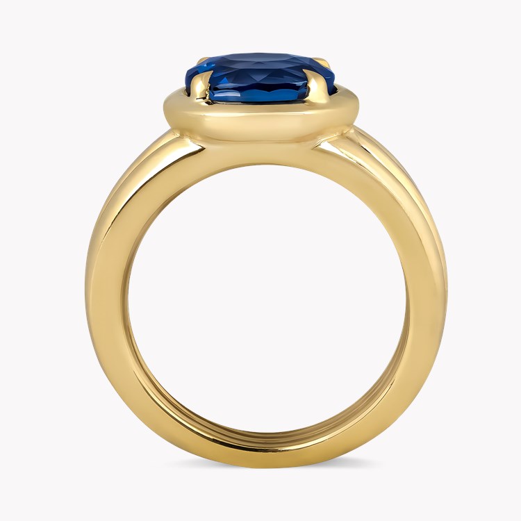 Weave Setting Oval Cut 4.09ct Sapphire Ring Oval Cut, Claw Set_3