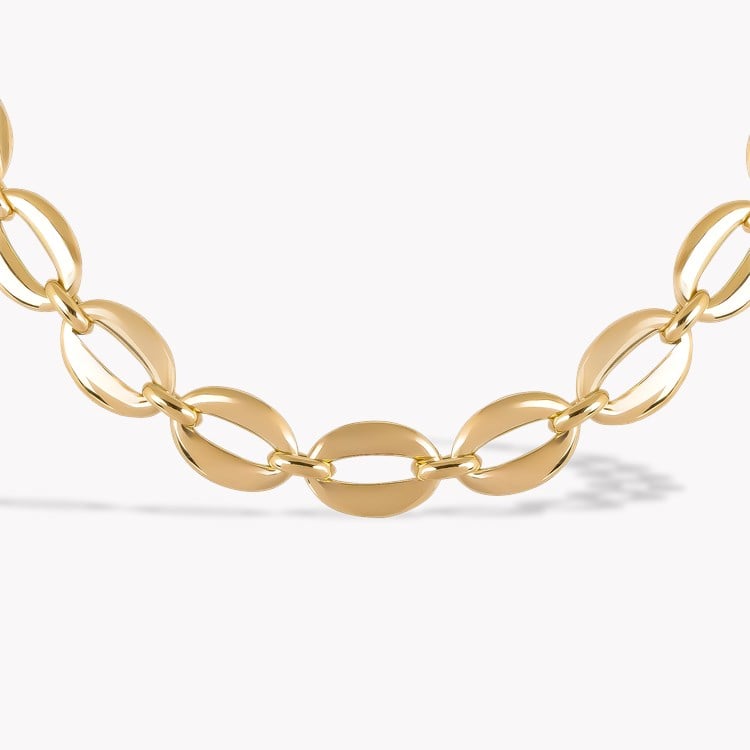 Freya Valkyrie 0.066ct Diamond Oval Link Necklace Brilliant Cut, Rubover Set_2