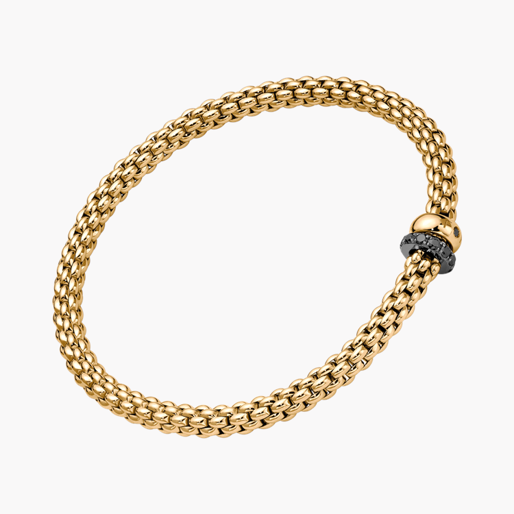 Fope Solo Flex'It Extra Large Black Diamond Bangle Brilliant cut, Claw set_1