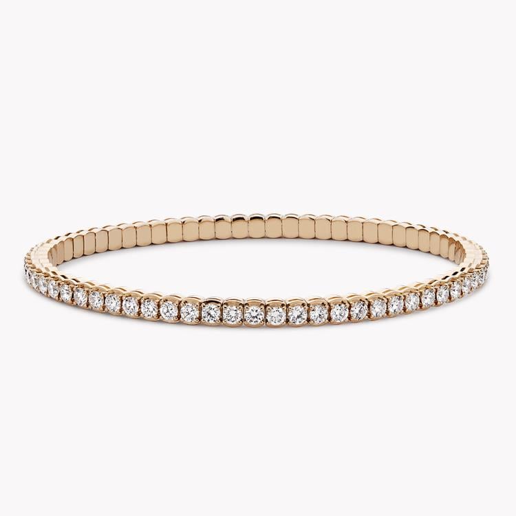 Expandable Diamond Bangle  4.21ct in Rose Gold Brilliant Cut, Four Claw Set_1