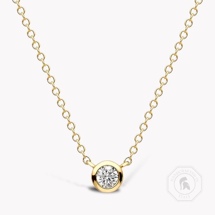 Brilliant Cut Diamond Pendant Brilliant Cut, Rubover Set_1