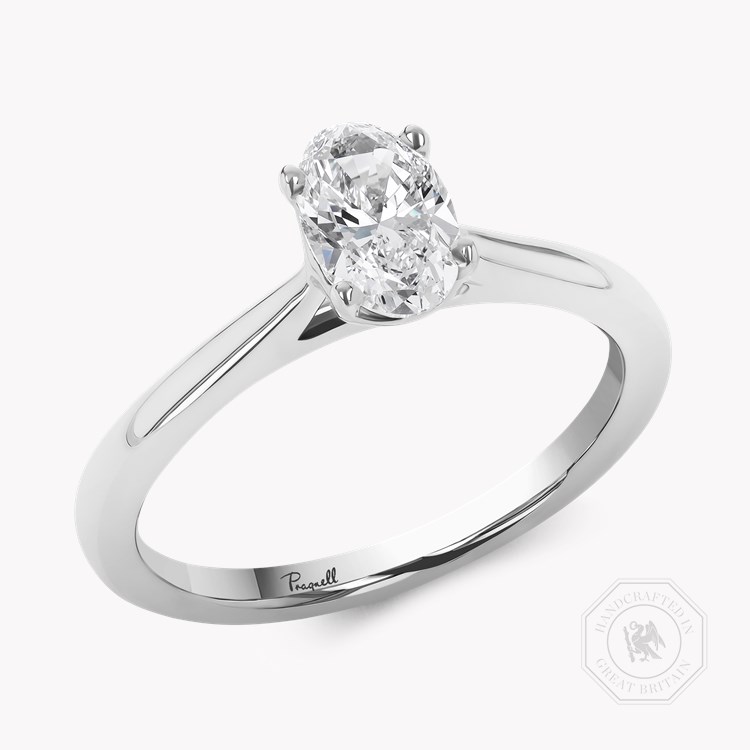 Gaia 0.70ct Oval Cut Diamond Ring   in Platinum