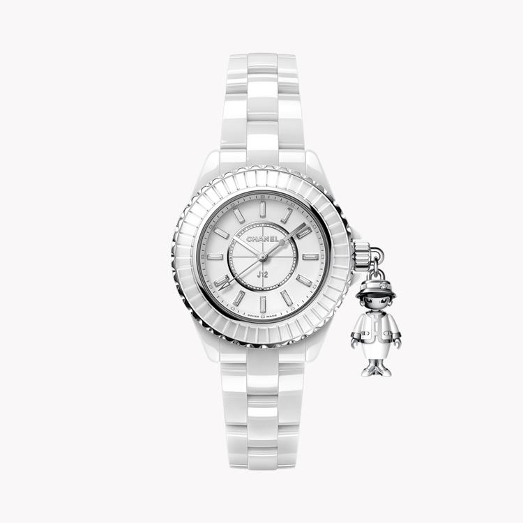 Chanel J12 Mademoiselle Acte II   H6478 33mm, White Dial, Diamond Markers_1