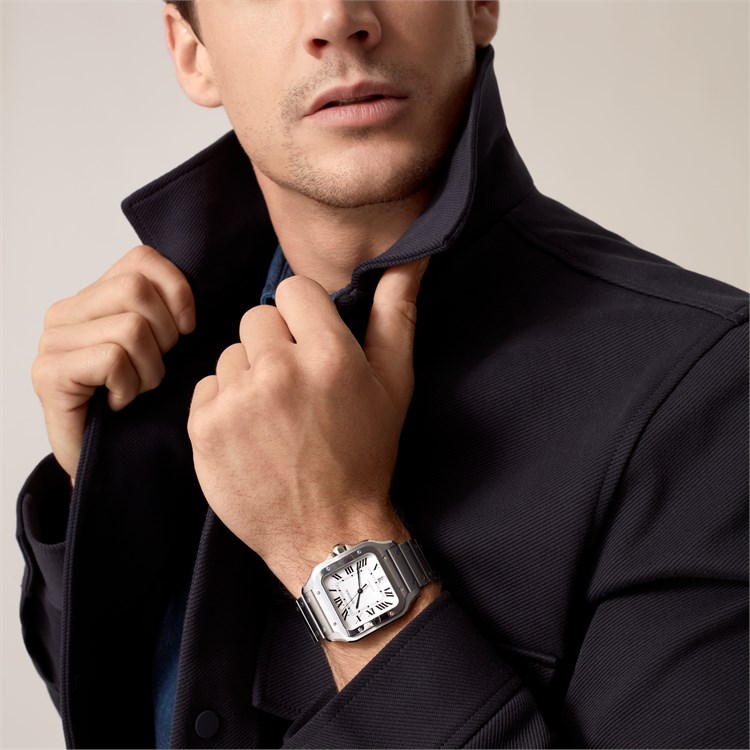 Cartier Santos de Cartier Large, Silver Dial, Roman Numerals_10