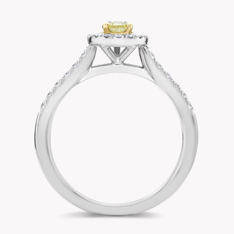 Celestial 0.31ct Fancy Light Yellow Diamond Cluster Ring Pear Shape, Claw Set_3