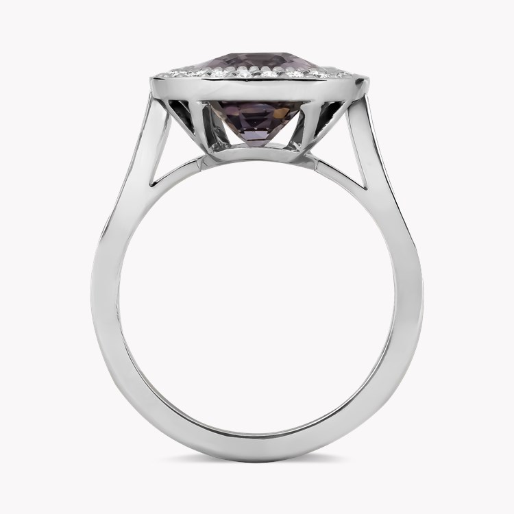 Cushion Cut 5.08ct Burma Spinel and Diamond Ring Modern Cushion Cut, Claw Set_3