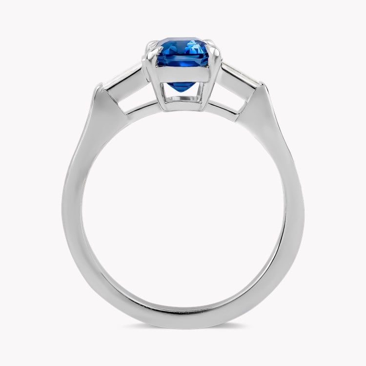 Regency Octagonal Cut 2.24ct Sri Lankan Sapphire and Diamond Ring Octagonal & Tapered Baguette Cut, Claw Set_3