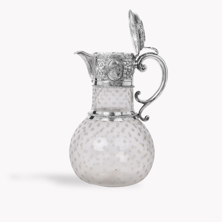 Silver Antique Mounted Claret Jug Hallmarked Sheffield_4