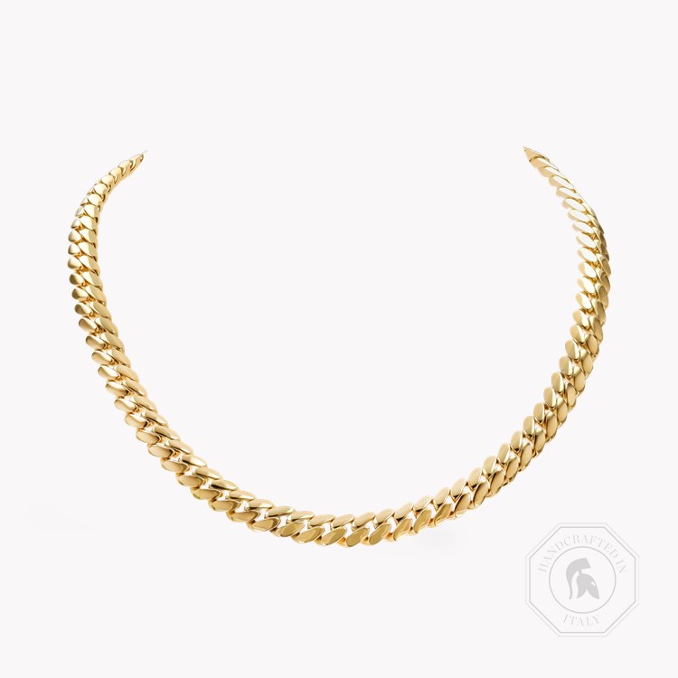 Fusion Long Polished Curb Link Necklace (45cm) Brilliant Cut, Micro Pave Set_1
