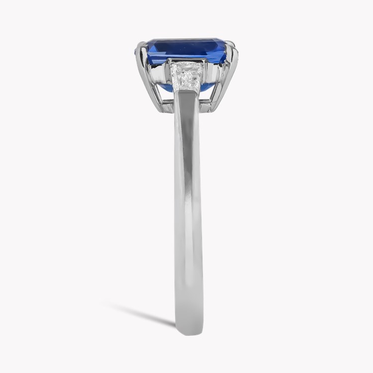 Regency Octagonal Cut 2.24ct Sri Lankan Sapphire and Diamond Ring Octagonal & Tapered Baguette Cut, Claw Set_4