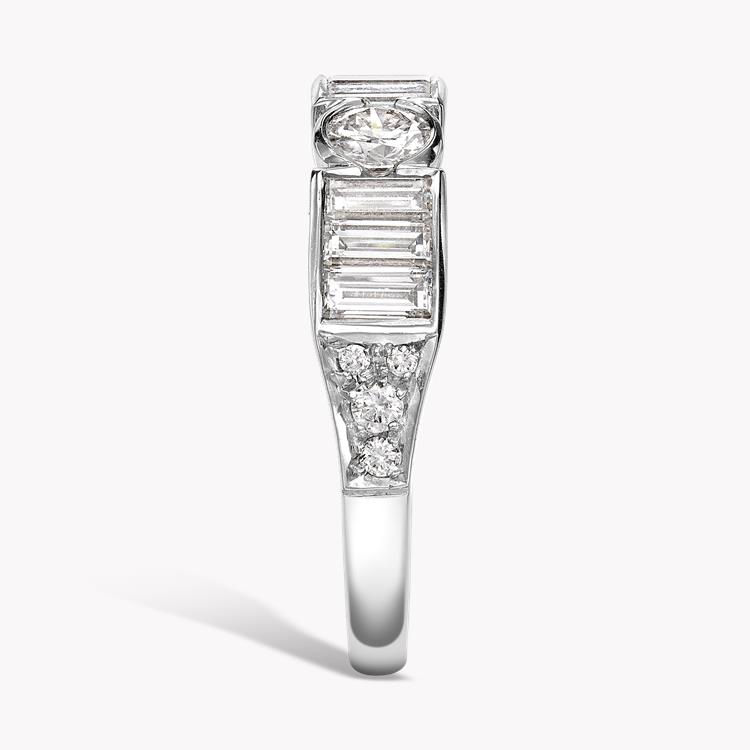 Antrobus Diamond Half Eternity Ring Brilliant & Baguette Cut, Rubover Set_4