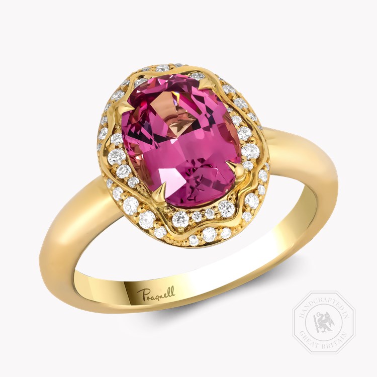 Oval Cut 2.88ct Kitulo Garnet and Diamond Ring Oval Cut, Claw Set_1