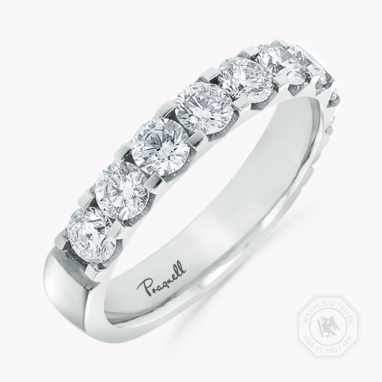 Brilliant Cut Diamond Half Eternity Ring Brilliant Cut, Half Eternity, Claw Set_1