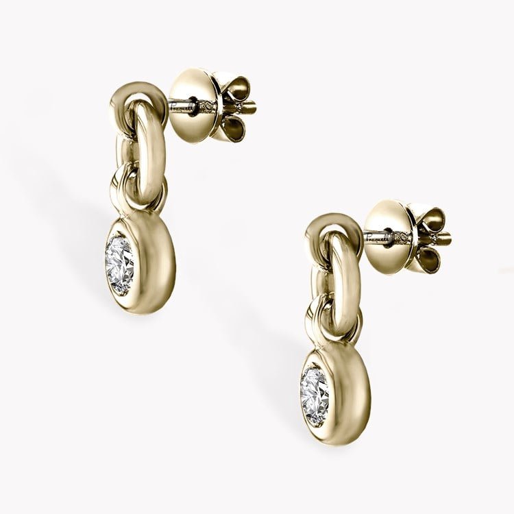RockChain Diamond Stud Earrings Brilliant Cut, Rubover Set_2
