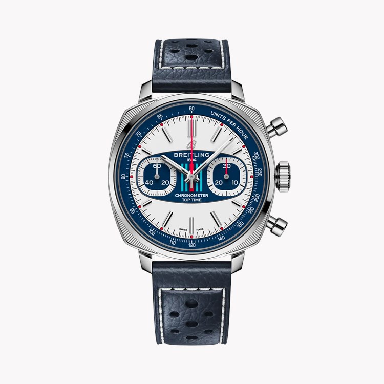 Breitling Top Time 38mm, White-Blue Dial, Baton Numerals_1