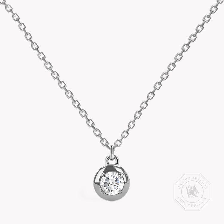 Skimming Stone 0.50ct Botswana Diamond Pendant Brilliant cut, Claw set_1