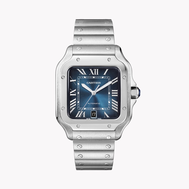 Cartier Santos de Cartier 39.8mm, Blue Dial, Roman Numerals_1