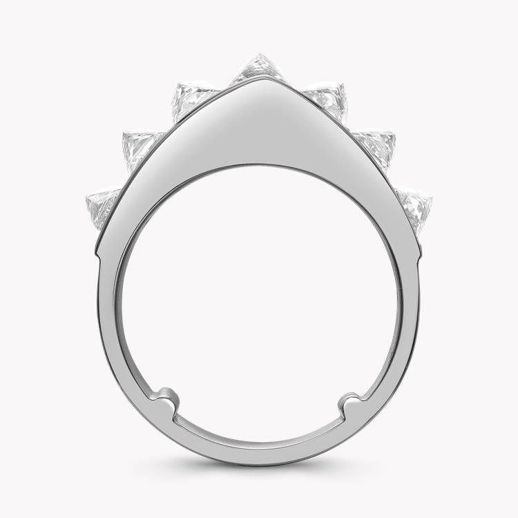 RockChic Peaked 2.77ct Diamond Bold Half Eternity Ring Inverted Princess Cut, Channel Set_3