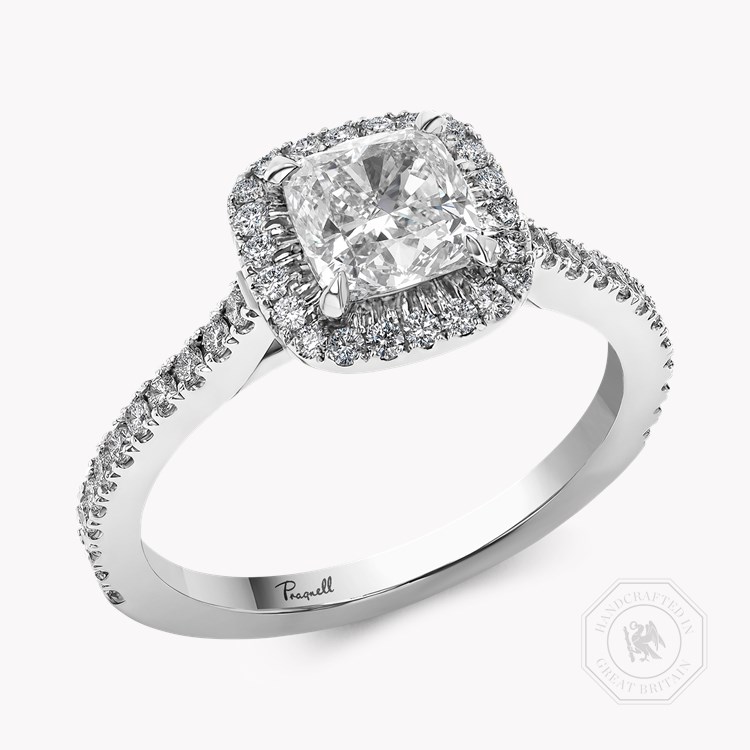 Celestial 1.20ct Cushion Cut Diamond Cluster Ring Cushion modern cut, Claw set_1