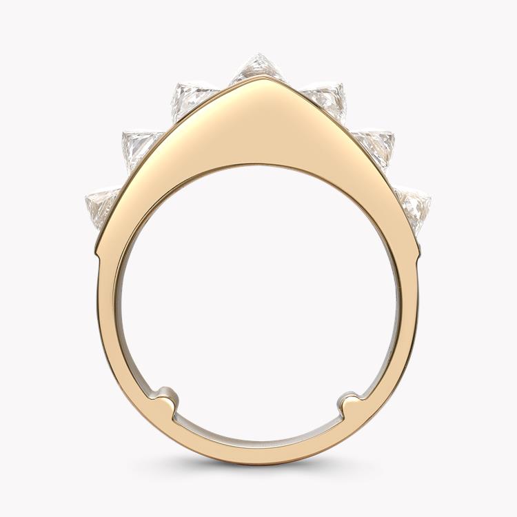 RockChic Peaked Diamond Ring 2.84CT in Yellow Gold Princess Cut, Channel Set_3