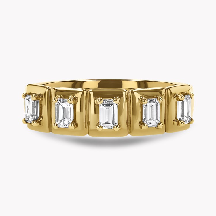 Skimming Stone 0.50ct Diamond Five Stone Ring Baguette Cut, Claw Set_2