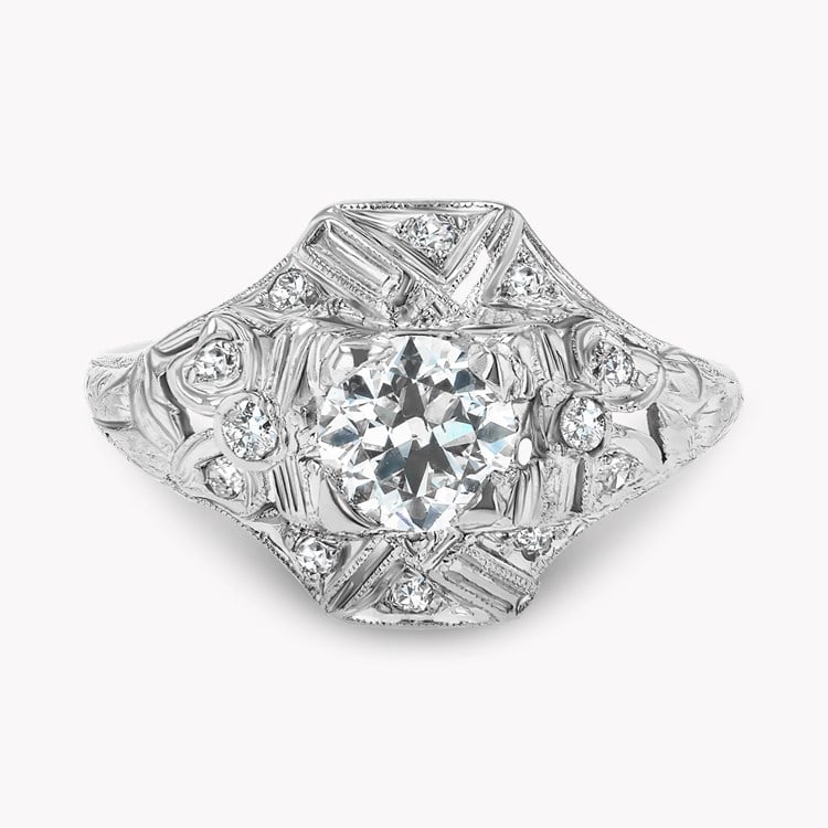 Old European Cut Diamond Cluster Ring Old European Cut, Claw Set_2