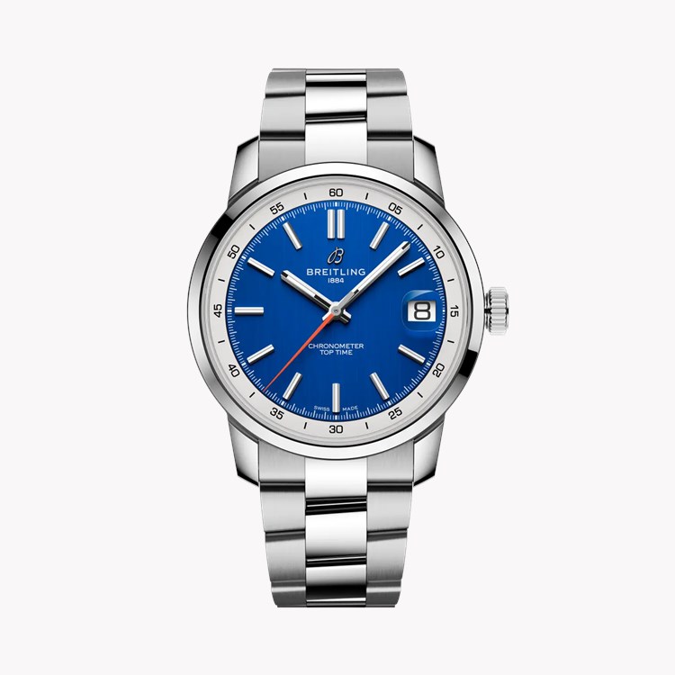 Breitling Top Time 38mm, Blue Dial, Baton Numerals_1