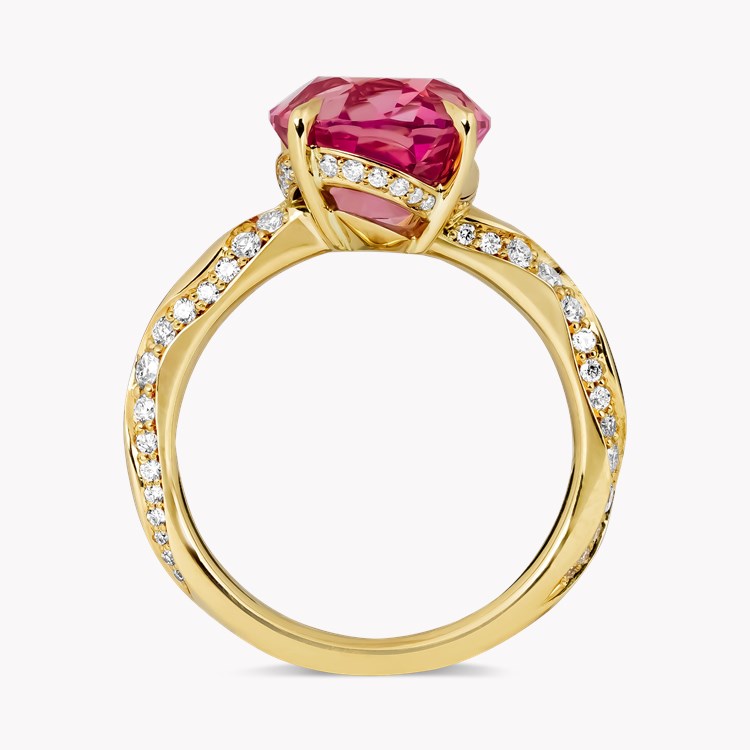 Oval Cut 6.71ct Kitulo Garnet and Diamond Ring Oval Cut, Claw Set_3