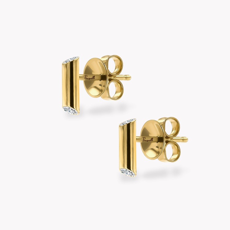 Eclipse 0.15ct Diamond Small Stud Earrings Brilliant Cut, Rubover Set_2