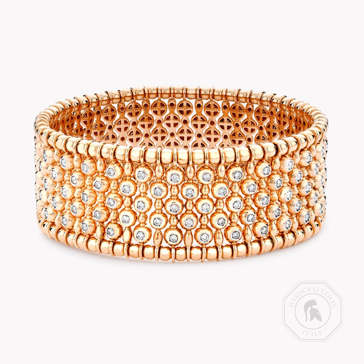Bohemia Diamond Wide Bangle Brilliant Cut, Rub Over Set_1