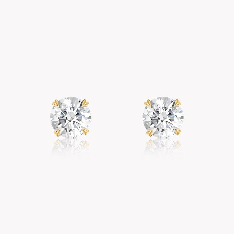 Windsor Diamond Stud Earrings  1.40CT in 18CT Yellow Gold Brilliant cut, Claw set_1