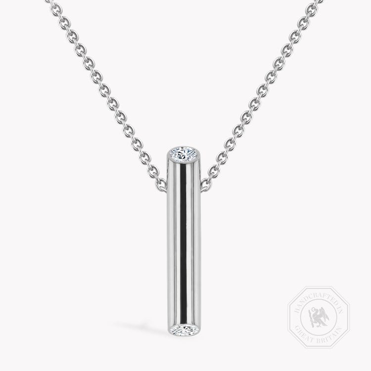 Eclipse 0.43ct Diamond Drop Pendant   in 18ct White Gold