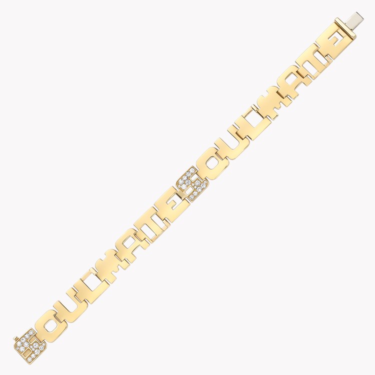 Loveletters Diamond Bracelet  SOULMATE in 18ct Yellow Gold Brilliant Cut, Pavé Set_2