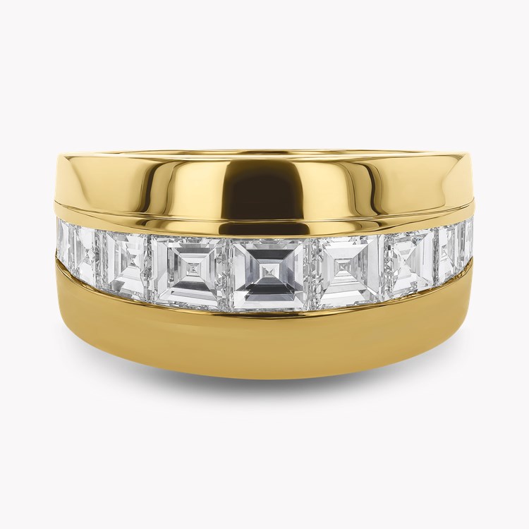 Manhattan 2.57ct Diamond Single Row Classic Ring Carré Cut, Channel Set_2