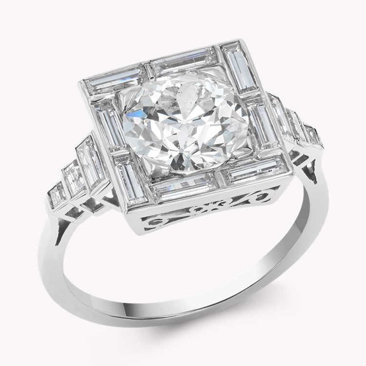 Art Deco Old European Cut 2.40ct Diamond Ring Old European Cut, Claw Set_1