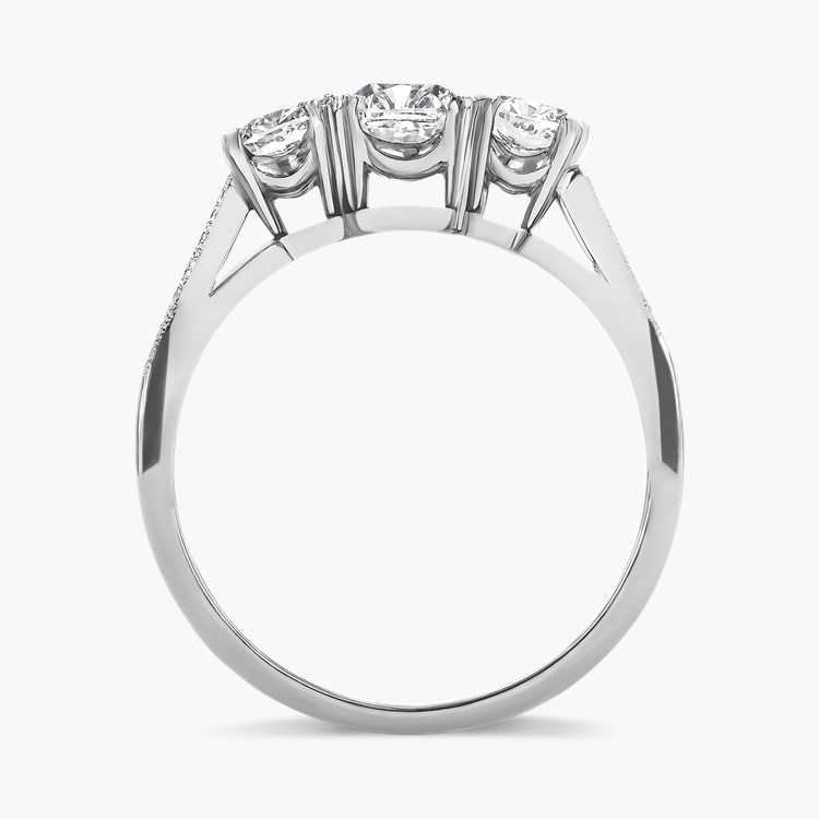 Imperial 1.92ct Diamond Three Stone Ring Cushion Cut, Claw Set_3