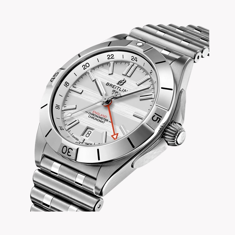 Breitling Chronomat Automatic GMT 40 Six Nations England 40mm, White Dial, Baton Numerals_2