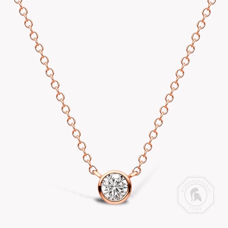 Brilliant Cut Diamond Pendant Brilliant Cut, Rubover Set_1