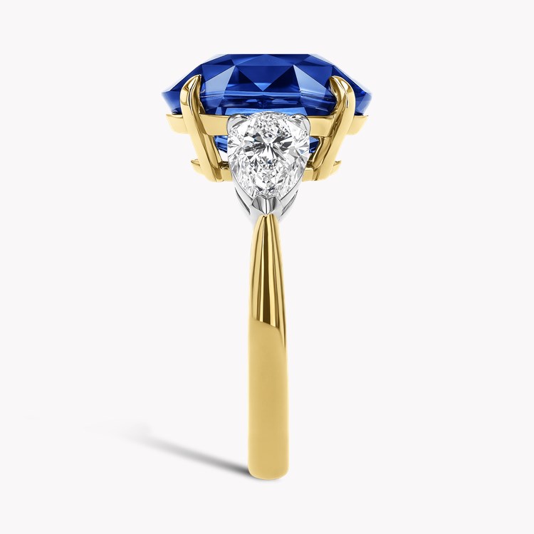 Oval Cut 7.22ct Sri Lankan Sapphire and Diamond Ring Oval Cut, Claw Set_4