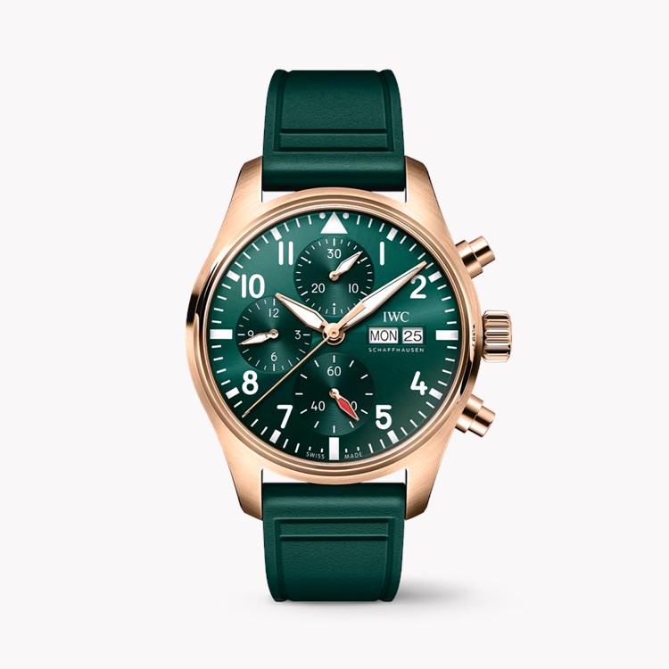 IWC Pilot's Chronograph 41 41mm, Green Dial, Arabic Numerals_1