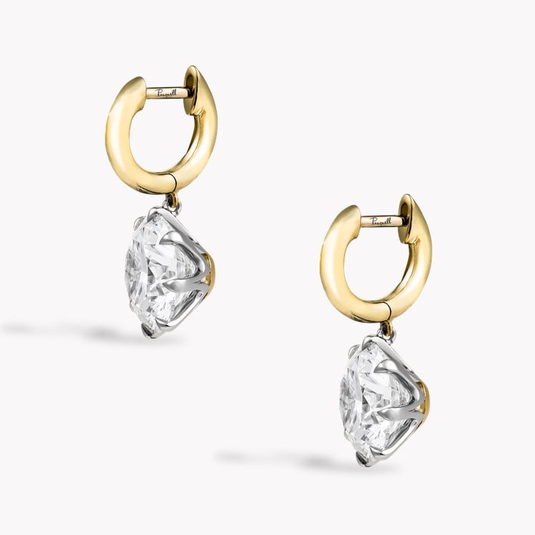 Masterpiece Legacy Brilliant Cut 8.35ct Diamond Hoop Drop Earrings Brilliant cut, Claw set_3